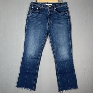 Mother The Tripper Ankle Fray Jeans Size 30 A Small World High Rise Button Fly
